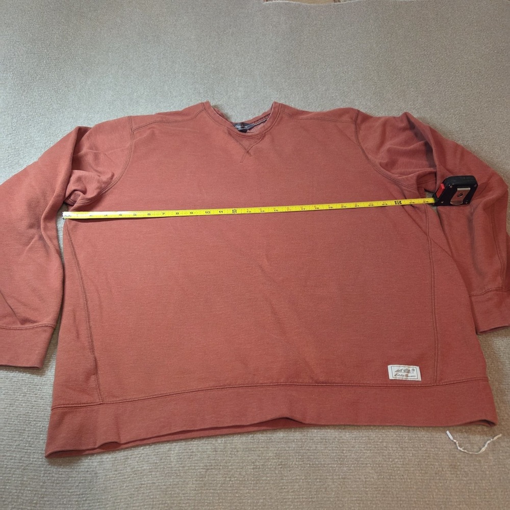 Eddie Bauer Men Crewneck Sweatshirt Rust Orange Burnt Red  XL fisherman gorpcore